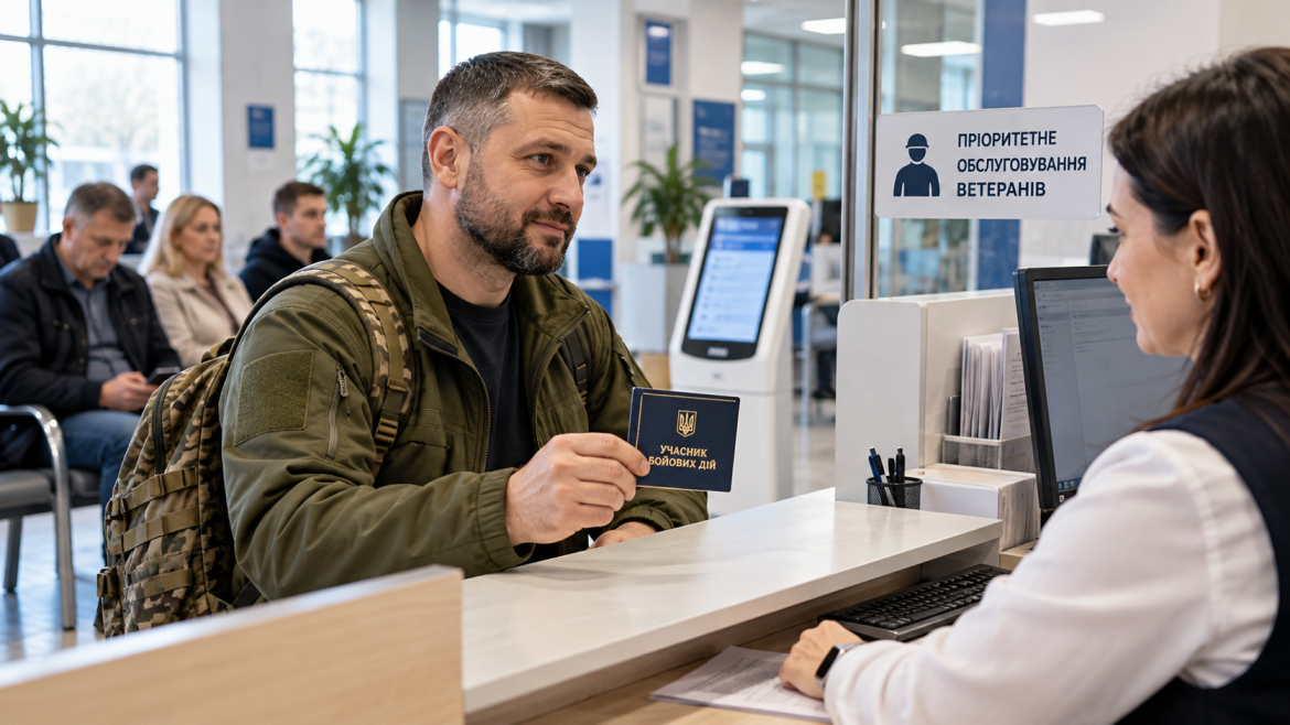 Перевага в чергах для ветеранів 2026