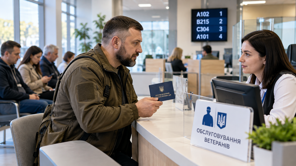 Перевага в чергах для ветеранів 2026